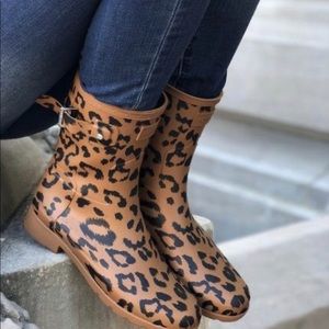 Hunter Refined Short Leopard size 7